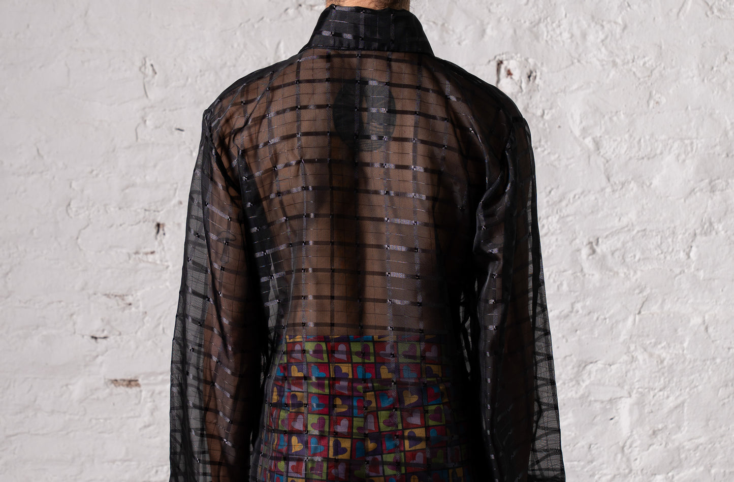 CAMISA PICOS ORGANZA NEGRA