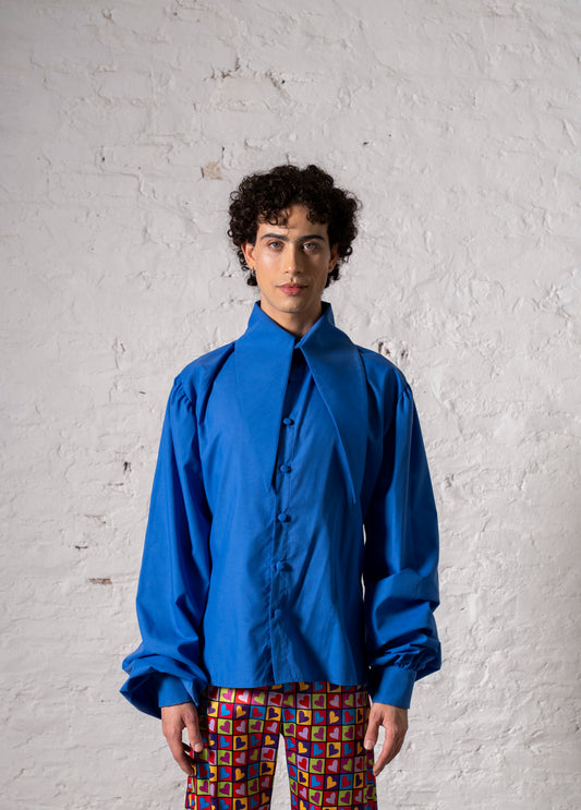 CAMISA PICOS AZUL